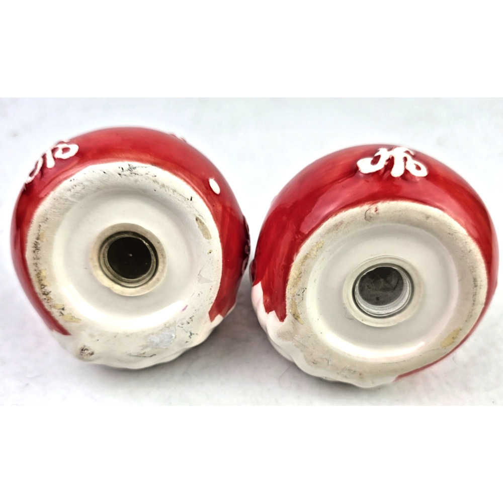 Roly Poly Red Santa Claus Salt & Pepper Shakers Holiday Kitchen & Home Decor - Picture 6 of 6